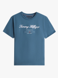 Blue SCRIPT LOGO CREW NECK T-SHIRT  Men