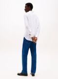 White Pigment Dyed Linen Regular Fit Shirt  Men