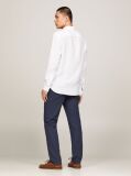 White Pigment Dyed Linen Regular Fit Shirt  Men