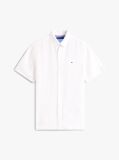White Short Sleeve Regular Fit Linen Shirt  Men