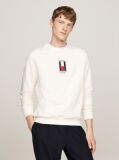 Beige Vertical Flag Embroidery Sweatshirt  Men