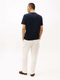 Blue Crew Neck Logo Panel T-Shirt  Men