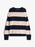 Multi Pure Lambswool Crew Neck Jumper  Men