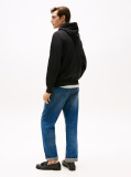 Black Drawstring Fleece Hoody  Men
