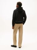 Black Drawstring Fleece Hoody  Men