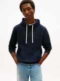 Blue Drawstring Fleece Hoody  Men