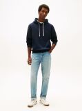 Blue Drawstring Fleece Hoody  Men