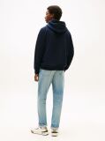 Blue Drawstring Fleece Hoody  Men