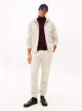 Beige Fleece Zip-Thru Hoody  Men