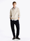 Beige Flag Embroidery Terry Hoody  Men