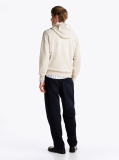 Beige Flag Embroidery Terry Hoody  Men