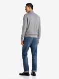 Grey Half-Zip Mock Turtleneck Jumper  Men