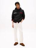 Black Logo Drawstring Hoody  Men