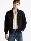 Black Relaxed Harrington Jacket  Men