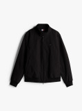 Black Relaxed Harrington Jacket  Men