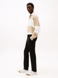 Black Denton Stretch Cotton Straight Chinos  Men