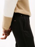 Black Denton Stretch Cotton Straight Chinos  Men