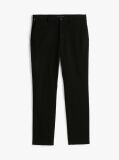Black Denton Stretch Cotton Straight Chinos  Men