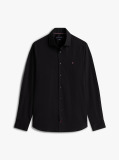 Black Flex Slim Fit Poplin Shirt  Men
