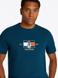 Blue Logo Graphic Crew-Neck T-Shirt  Men
