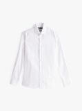 White Smart Casual Flex Slim Fit Shirt  Men
