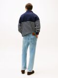 Blue Faded Regular Straight Leg Jeans  Men