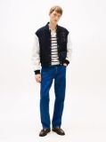 Blue Whiskered Straight Leg Jeans  Men
