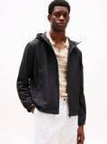 Black Logo Patch Hooded Jacket  Men