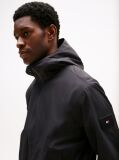 Black Logo Patch Hooded Jacket  Men