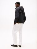 Black Logo Patch Hooded Jacket  Men