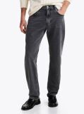 Grey Whiskered Straight Tapered Leg Jeans  Men