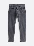 Grey Whiskered Straight Tapered Leg Jeans  Men