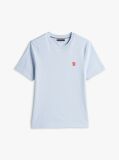 Blue Contrast TH Monogram Embroidery T-Shirt  Men