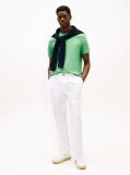Green Contrast TH Monogram Embroidery T-Shirt  Men