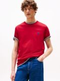 Red Contrast TH Monogram Embroidery T-Shirt  Men