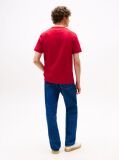 Red Contrast TH Monogram Embroidery T-Shirt  Men