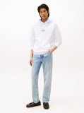 White Outline Flag Logo Hoody  Men