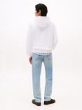 White Outline Flag Logo Hoody  Men