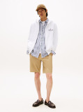 White Hilfiger Stacked Hooded Zip Thru  Men