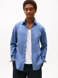 Blue Flex Poplin Mini Print Shirt  Men