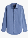 Blue Flex Poplin Mini Print Shirt  Men