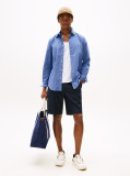 Blue Flex Poplin Mini Print Shirt  Men