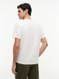 Beige Flag Embroidery T-Shirt  Men