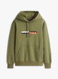 Green TH Colour Block Graphic Hoodie  Men