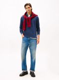 Blue Long-Sleeve Tonal Monotype Reglar Polo  Men