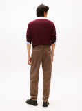 Brown Harlem Pleated Tapered Corduroy Chinos  Men