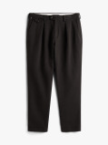 Black Harlem Tapered Pleated Twill Trousers  Men