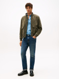 Blue Denton Whiskered Straight Jeans  Men
