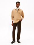 Brown Denton Washed Straight Jeans  Men