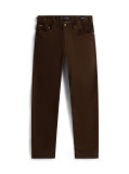 Brown Denton Washed Straight Jeans  Men